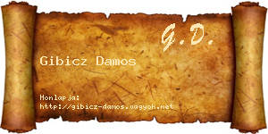 Gibicz Damos névjegykártya
